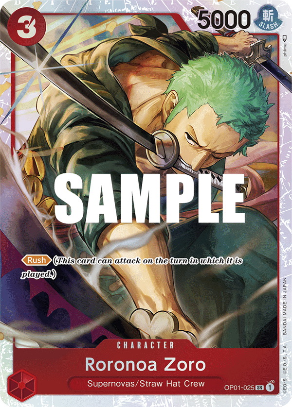 OP01-025, SR, Roronoa Zoro (ST10 Reprint)