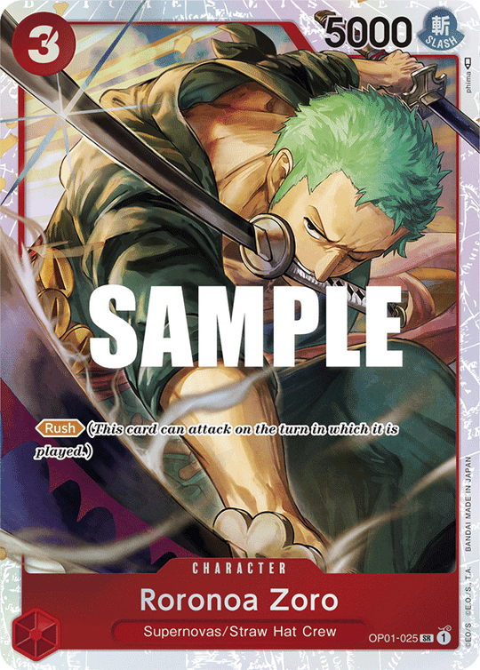 OP01-025, SR, Roronoa Zoro (ST10 Reprint)
