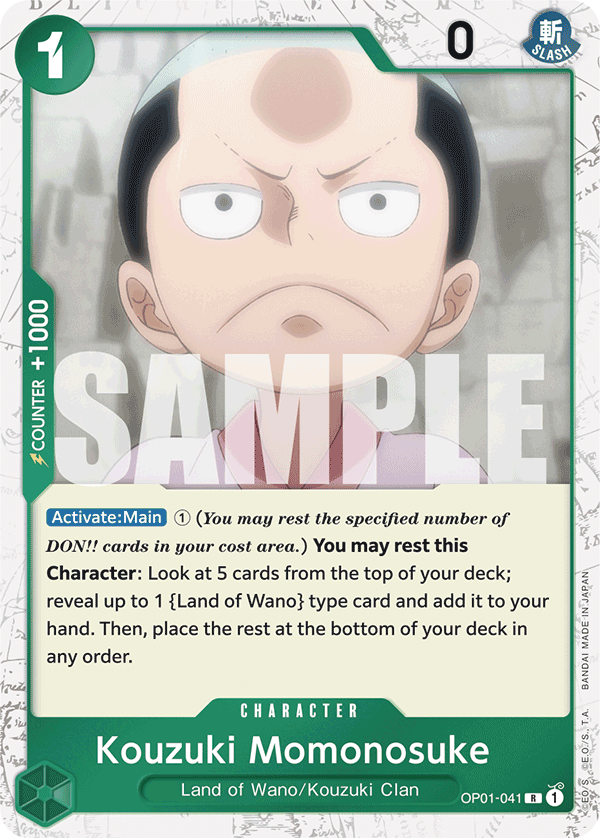 OP01-041, R, Kouzuki Momonosuke (Reprint) (Foil)