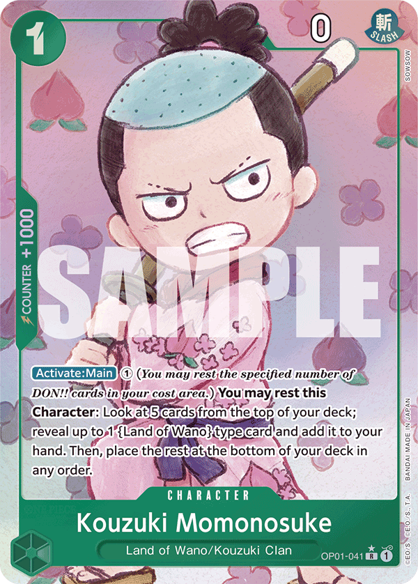 OP01-041, R, Kouzuki Momonosuke (Reprint) (Alternate Art V2)