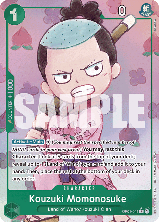 OP01-041, R, Kouzuki Momonosuke (Reprint) (Alternate Art V2)