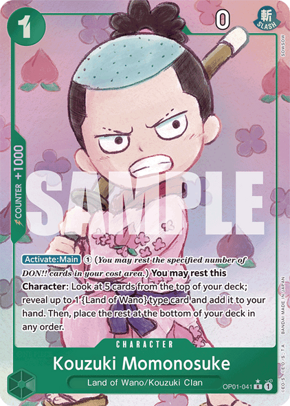 OP01-041, R, Kouzuki Momonosuke (Reprint) (Alternate Art V2)