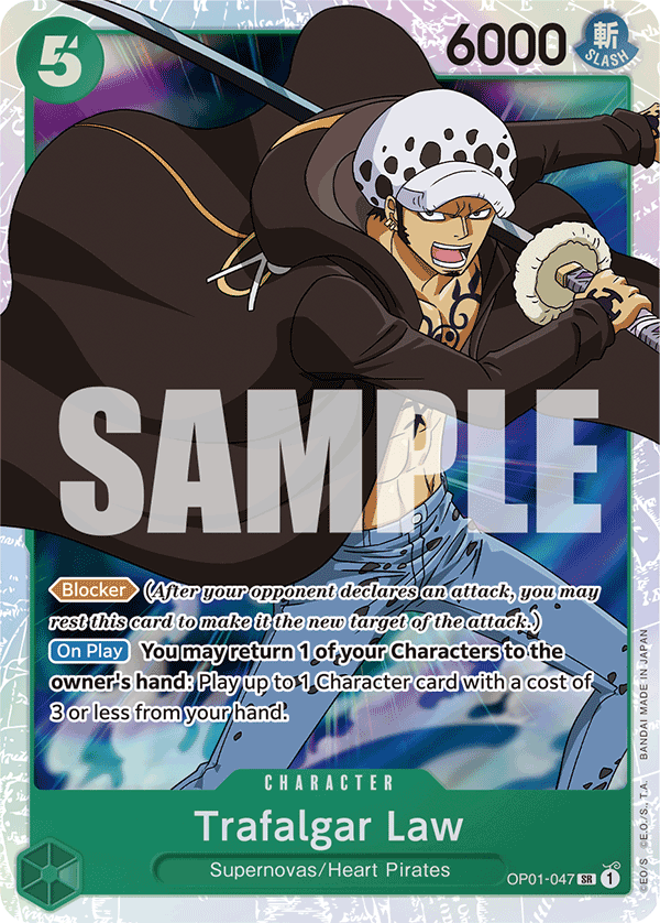 OP01-047, SR, Trafalgar Law (Reprint)