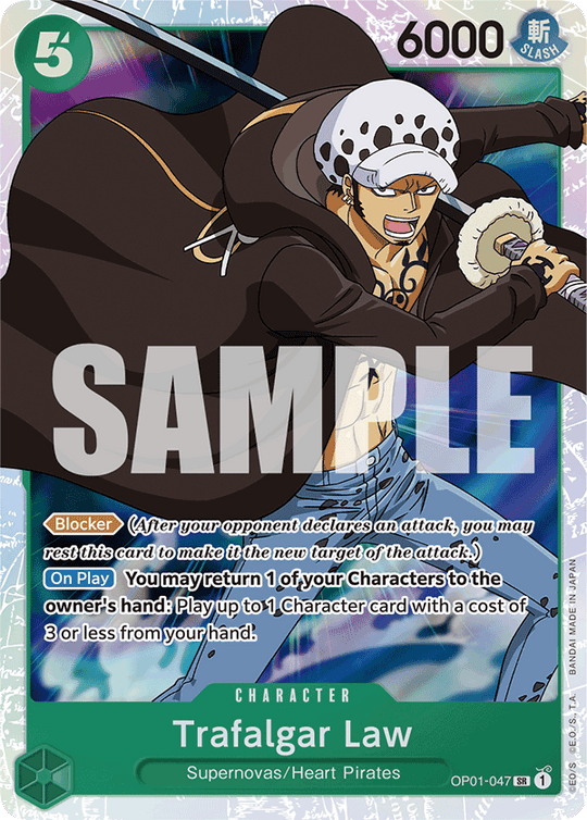 OP01-047, SR, Trafalgar Law (Reprint)
