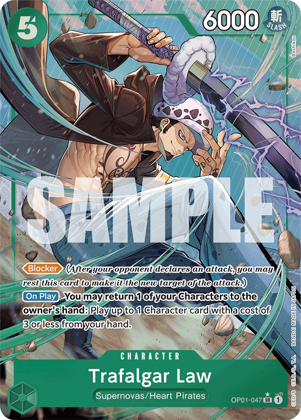OP01-047, SR, Trafalgar Law (Reprint) (Alternate Art)