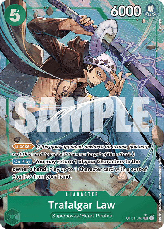 OP01-047, SR, Trafalgar Law (Reprint) (Alternate Art)