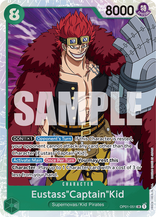 OP01-051, SR, Eustass"Captain"Kid (Reprint)