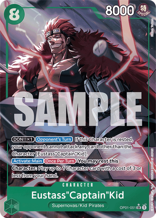 OP01-051, SR, Eustass"Captain"Kid (Reprint) (Alternate Art)