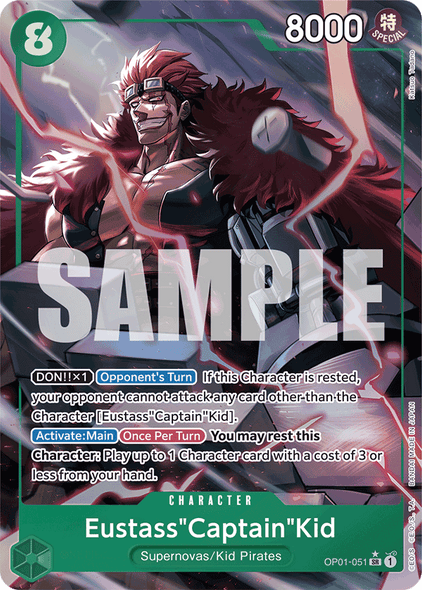 OP01-051, SR, Eustass"Captain"Kid (Reprint) (Alternate Art)