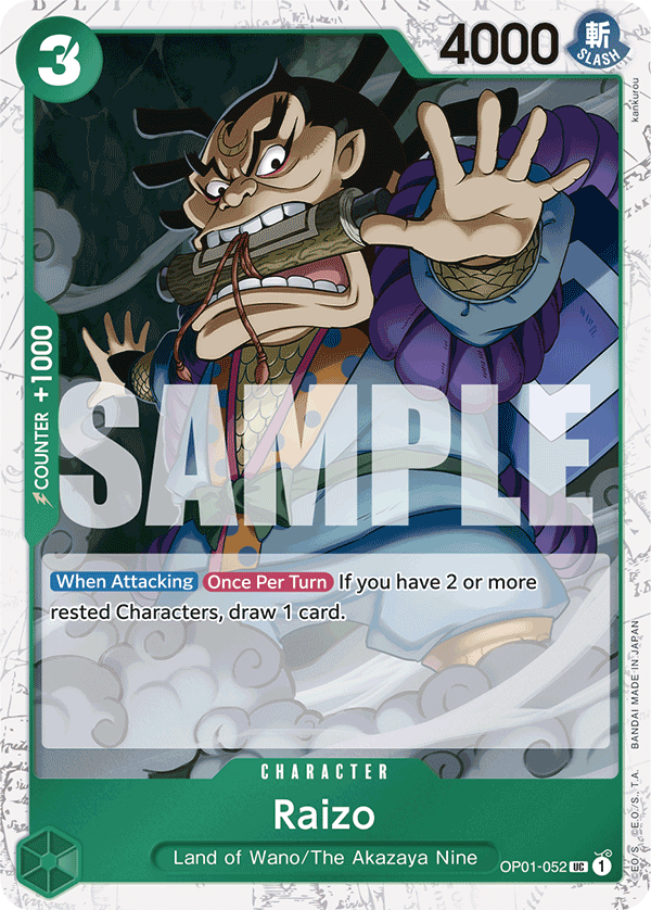 OP01-052, UC, Raizo (Reprint) (Foil)
