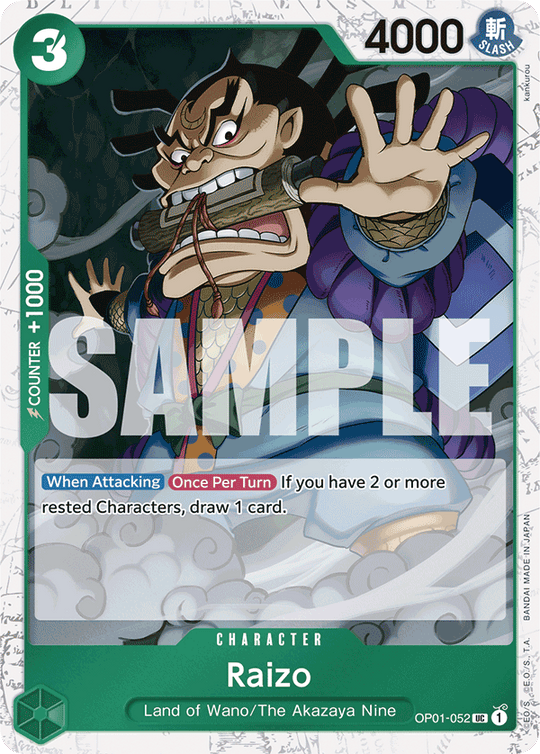 OP01-052, UC, Raizo (Reprint) (Foil)