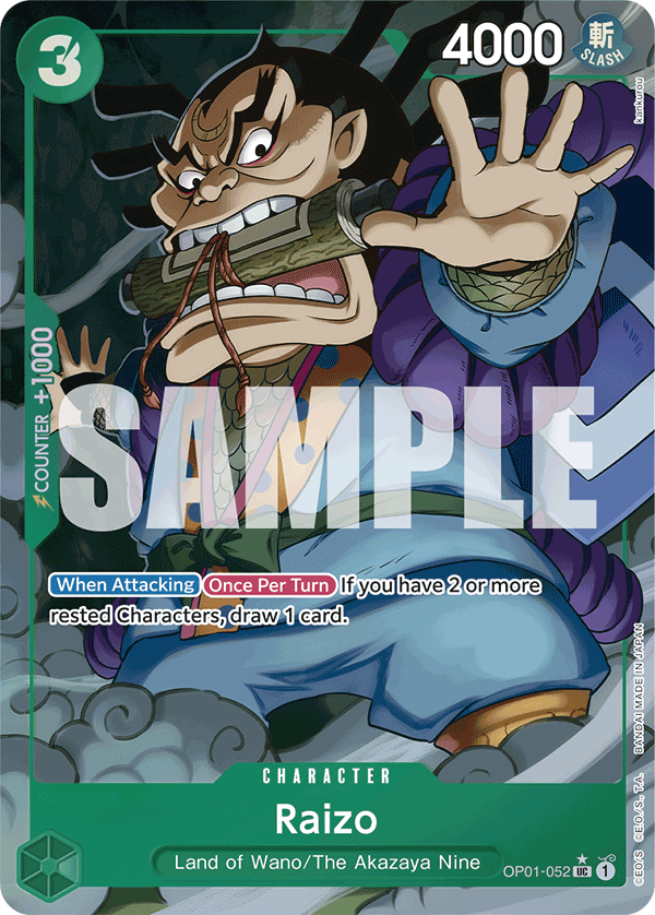 OP01-052, UC, Raizo (Reprint) (Alternate Art)