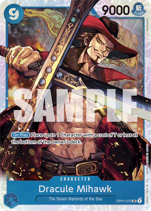 OP01-070, SR, Dracule Mihawk (Reprint)