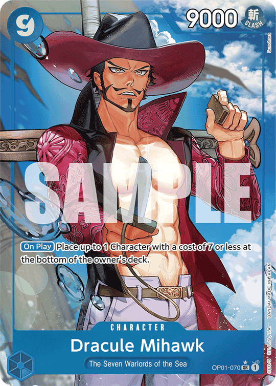 OP01-070, SR, Dracule Mihawk (Reprint) (Alternate Art)
