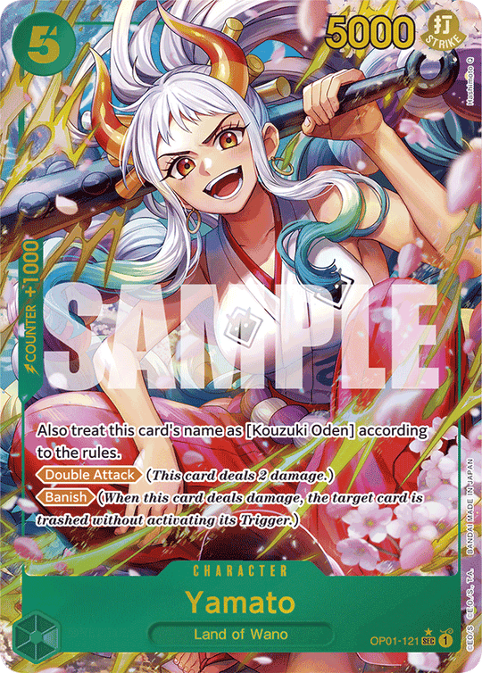 OP01-121, SEC, Yamato (Reprint) (Alternate Art)