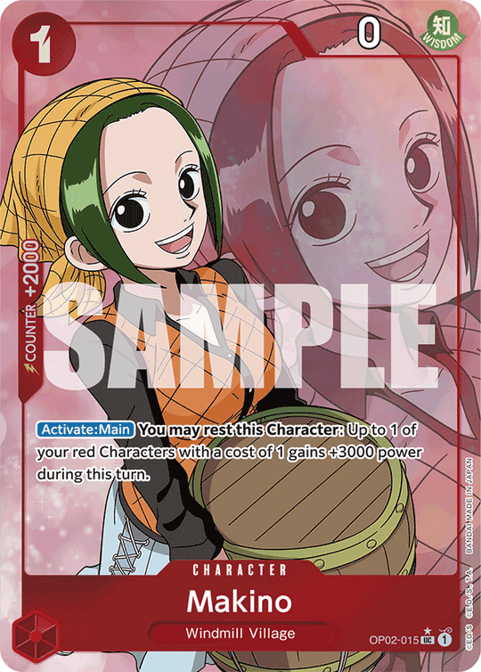 OP02-015, UC, Makino (Reprint) (Alternate Art)