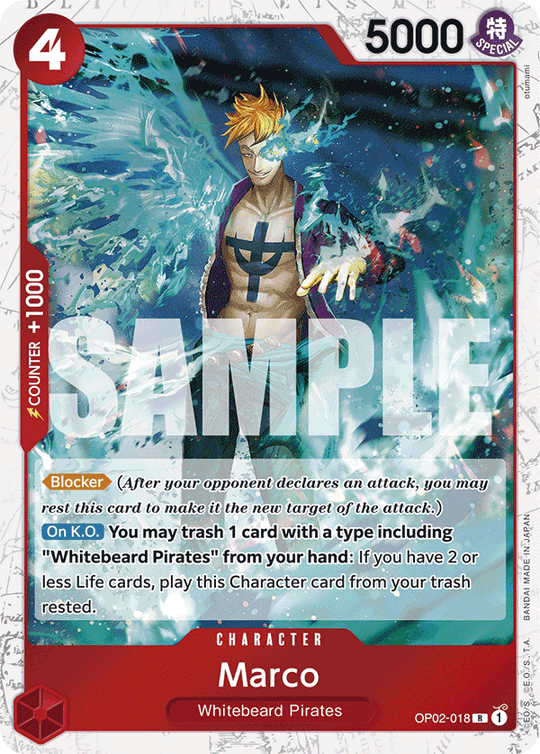 OP02-018, R, Marco (Reprint) (Foil)