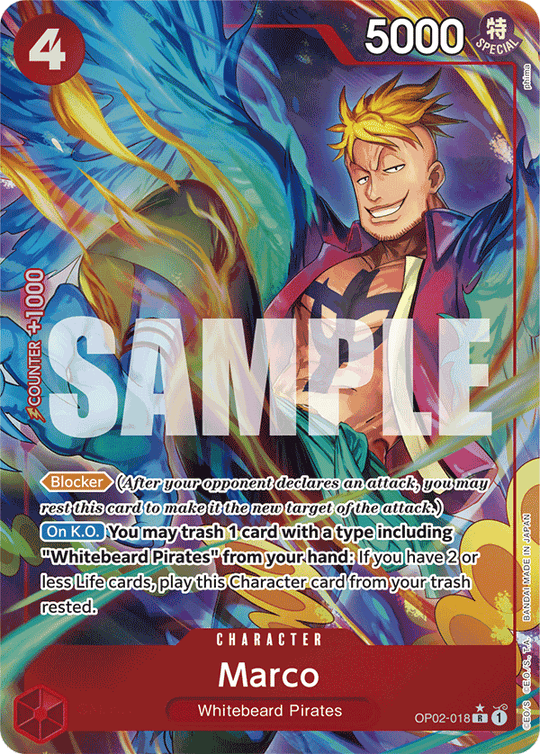 OP02-018, R, Marco (Reprint) (Alternate Art V2)