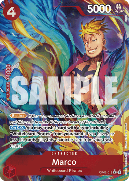 OP02-018, R, Marco (Reprint) (Alternate Art V2)