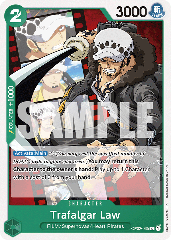 OP02-035, C, Trafalgar Law (ST11 version)