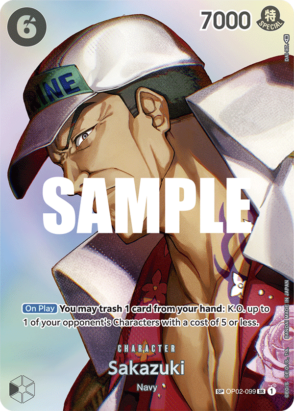 OP02-099, SR, Sakazuki (OP-04 Alternate Art)