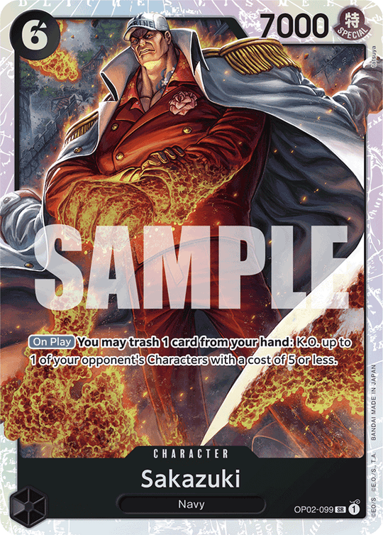 OP02-099, SR, Sakazuki (Reprint)