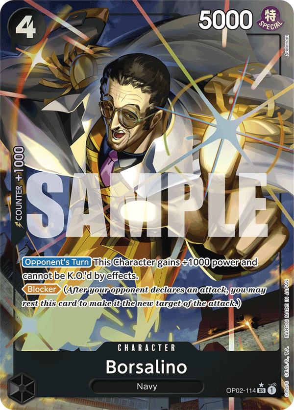 OP02-114, SR, Borsalino (Reprint) (Alternate Art)