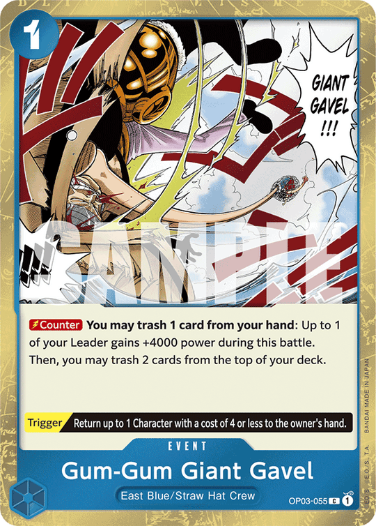 OP03-055, C, Gum-Gum Giant Gavel (Reprint) (Foil)