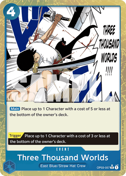 OP03-057, R, Three Thousand Worlds (Reprint) (Alternate Art)