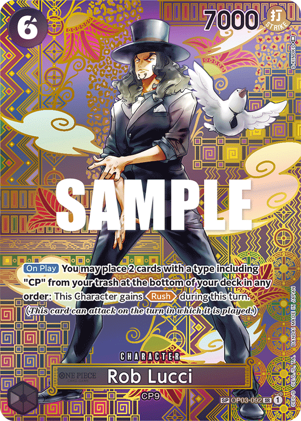 OP03-092, SR, Rob Lucci (OP05 Special Rare)