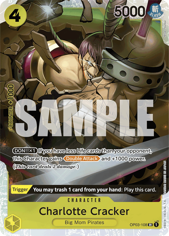 OP03-108, SR, Charlotte Cracker (Reprint)