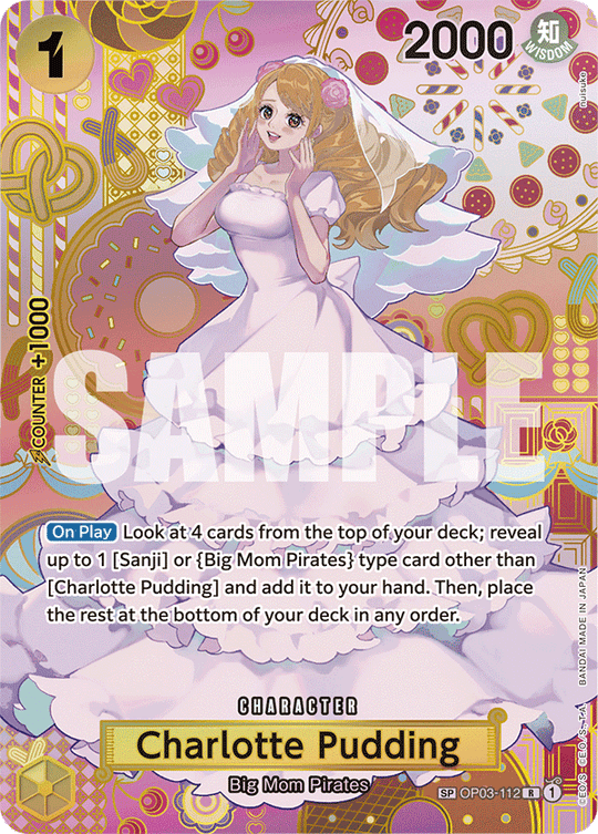 OP03-112, R, Charlotte Pudding (OP08 Special Rare)
