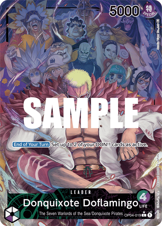 OP04-019, L, Donquixote Doflamingo (019) (Alternate Art)