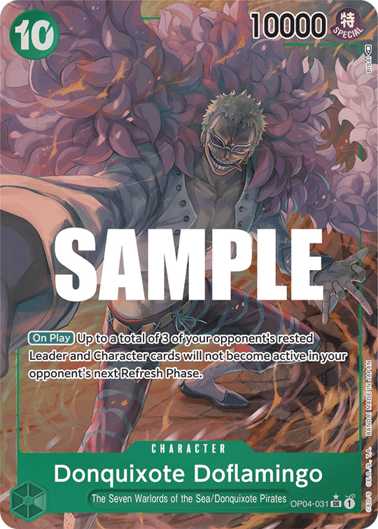 OP04-031, SR, Donquixote Doflamingo (031) (Alternate Art)