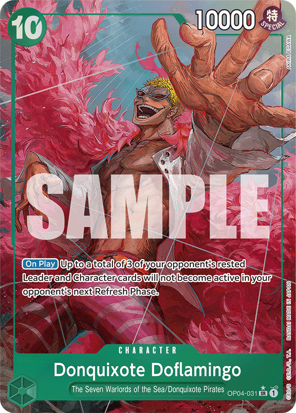 OP04-031, SR, Donquixote Doflamingo (031) (Reprint) (Alternate Art)