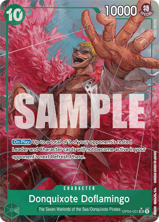 OP04-031, SR, Donquixote Doflamingo (031) (Reprint) (Alternate Art)