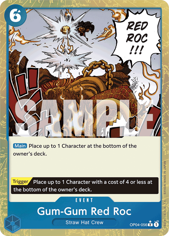 OP04-056, R, Gum-Gum Red Roc (Reprint) (Alternate Art)