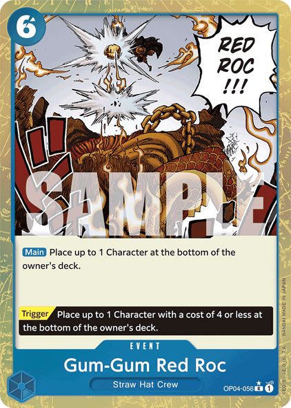 OP04-056, R, Gum-Gum Red Roc (Reprint) (Alternate Art)