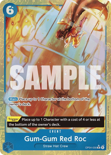 OP04-056, R, Gum-Gum Red Roc (Reprint) (Alternate Art V2)