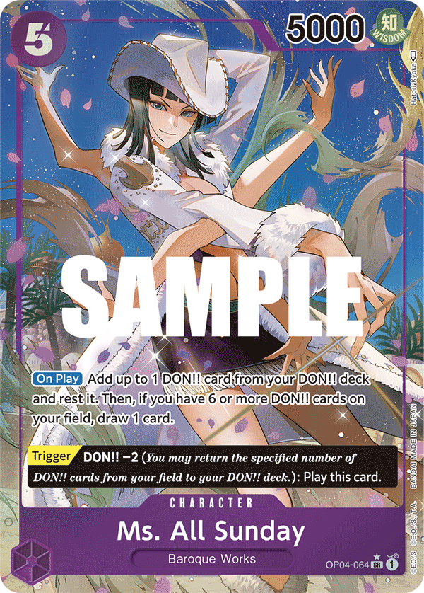 OP04-064, SR, Ms. All Sunday (Alternate Art)