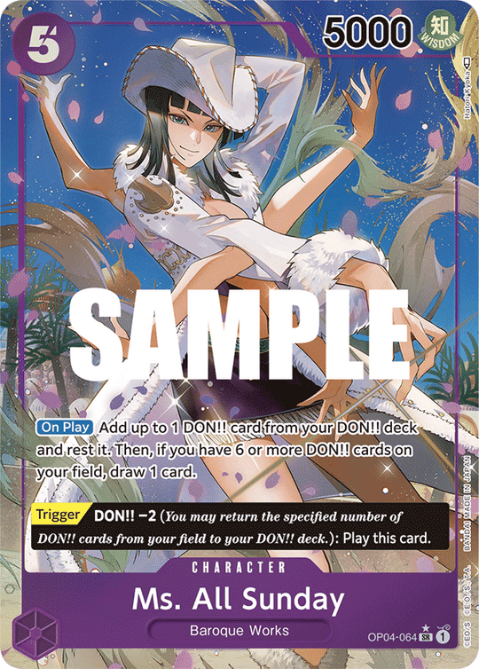 OP04-064, SR, Ms. All Sunday (Alternate Art)