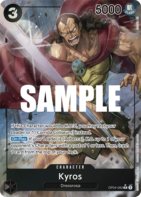 OP04-082, R, Kyros (Alternate Art)