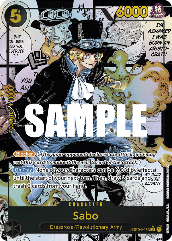 OP04-083, SR, Sabo (Alternate Art) (Manga)