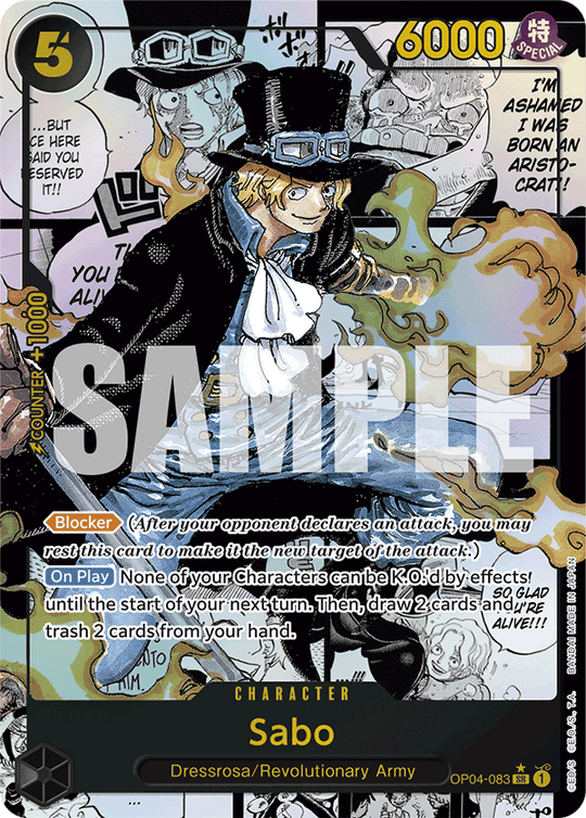 OP04-083, SR, Sabo (Manga Rare Reprint)