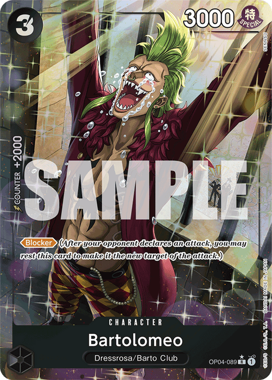 OP04-089, R, Bartolomeo (Reprint) (Foil) (Alternate Art V2)