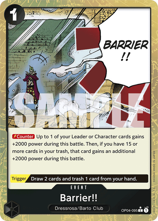 OP04-095, C, Barrier!! (Reprint) (Alternate Art)