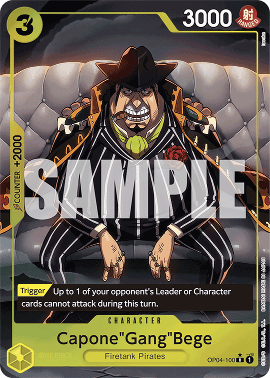 OP04-100, R, Capone"Gang"Bege (Reprint) (Alternate Art V2)