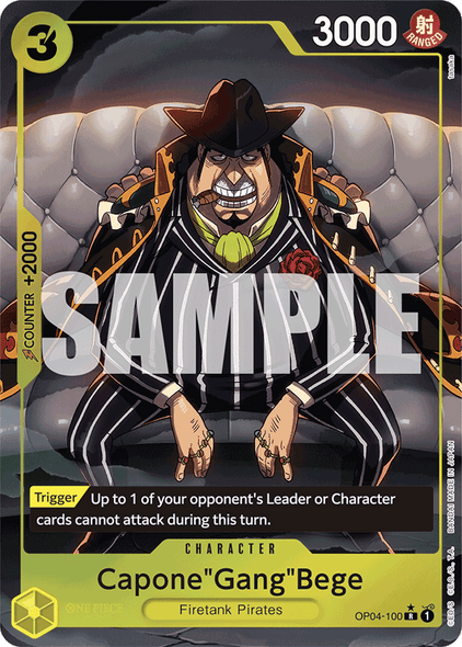 OP04-100, R, Capone"Gang"Bege (Reprint) (Alternate Art V2)