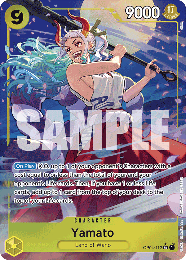 OP04-112, SR, Yamato (Reprint) (Alternate Art) – Kai of Cards