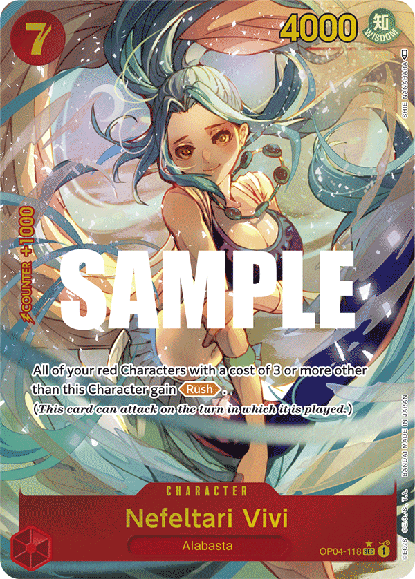 OP04-118, SEC, Nefeltari Vivi (118) (Alternate Art)